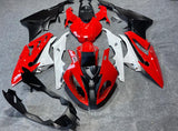 Red, White, Matte Black Fairings for a 2019, 2020, 2021, 2022 BMW S1000RR motorcycle from Kings Motorcycle Fairings