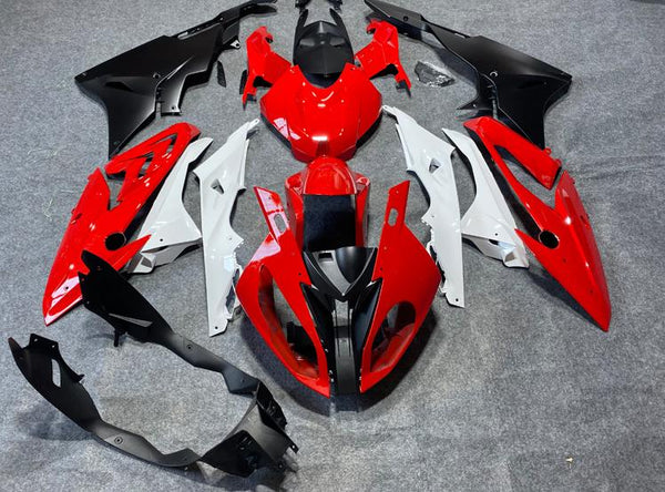 Red, White, Matte Black Fairings for a 2019, 2020, 2021, 2022 BMW S1000RR motorcycle from Kings Motorcycle Fairings