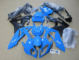 Blue, Matte Black and White Fairing Kit for a 2009, 2010, 2011, 2012, 2013 and 2014 BMW S1000RR motorcycle
