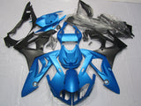 Matte Metallic Blue and Matte Black Fairing Kit for a 2009, 2010, 2011, 2012, 2013 and 2014 BMW S1000RR motorcycle