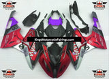 Matte Red, Matte Black, Matte Silver and Purple Fairing Kit for a 2015 and 2016 BMW S1000RR motorcycle
