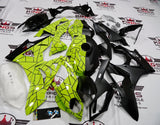 BMW S1000RR (2009-2014) Neon Yellow, Matte Black Split Fairings at KingsMotorcycleFairings.com