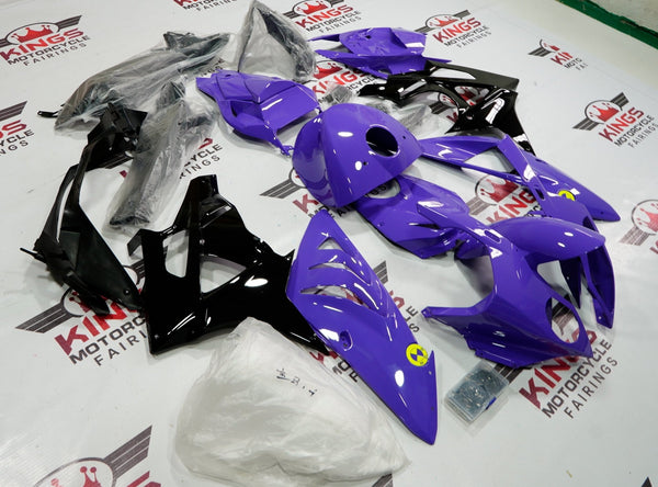 Purple, Black and Yellow Fairing Kit for a 2009, 2010, 2011, 2012, 2013 and 2014 BMW S1000RR motorcycle - KingsMotorcycleFairings.com