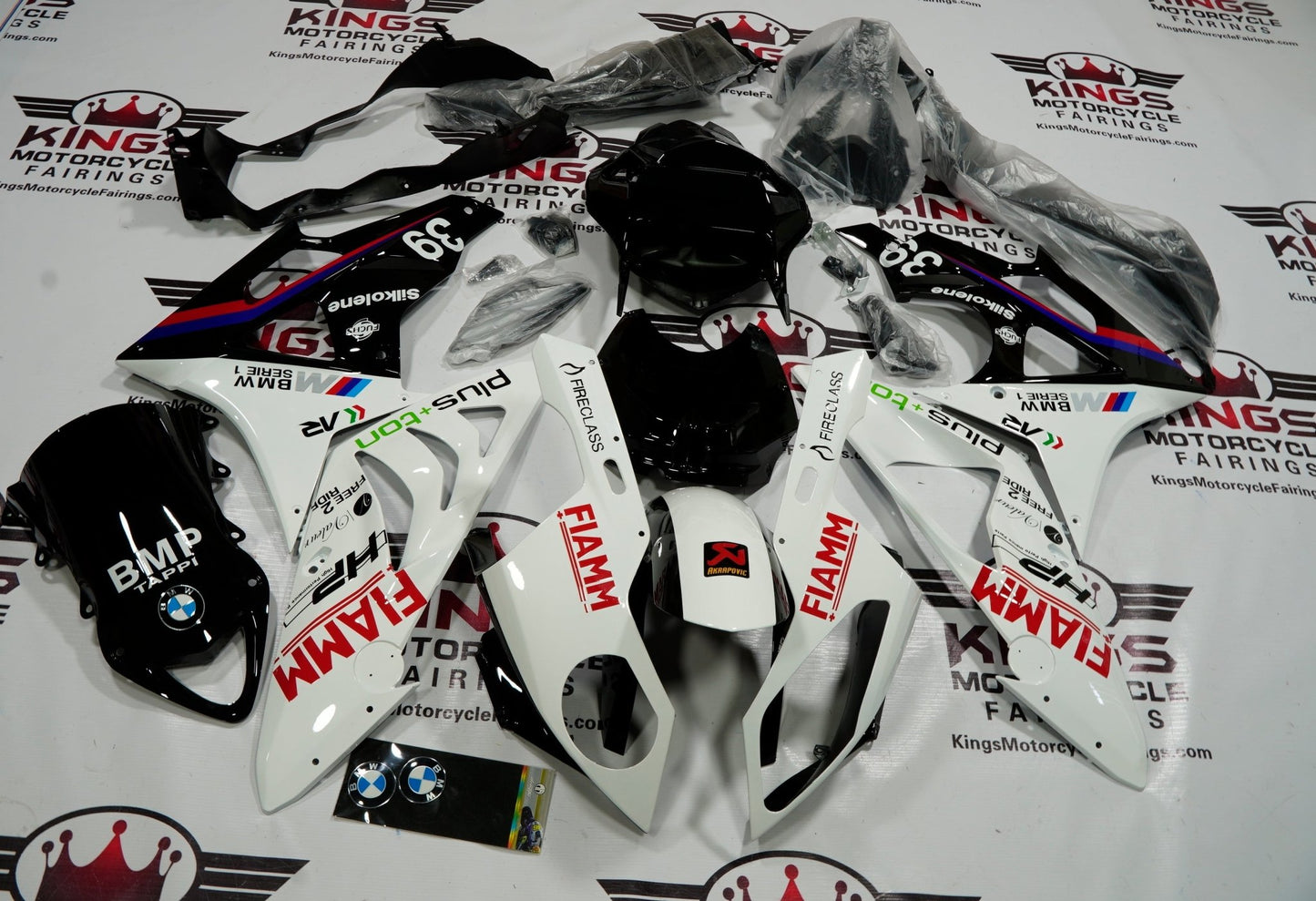 BMW S1000RR (2009-2014) White, Black, Red Fiamm Fairings