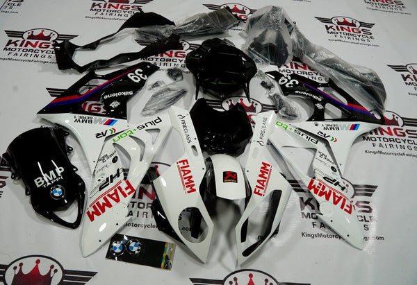 BMW S1000RR (2009-2014) White, Black & Red Fiamm Fairings