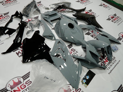 BMW S1000RR Fairings (2017-2018) Nardo Gray, Black at KingsMotorcycleFairings.com
