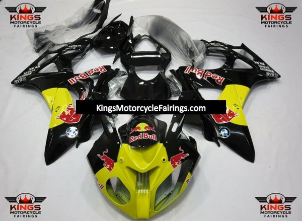 BMW S1000RR Fairings (2009-2014) Black, Yellow RedBull at KingsMotorcycleFairings.com
