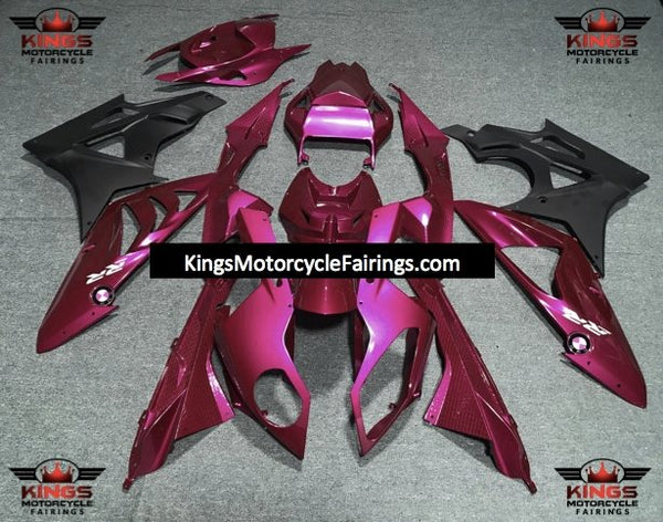 BMW S1000RR Fairings (2009-2014) Hot Pink, Matte Black at KingsMotorcycleFairings.com