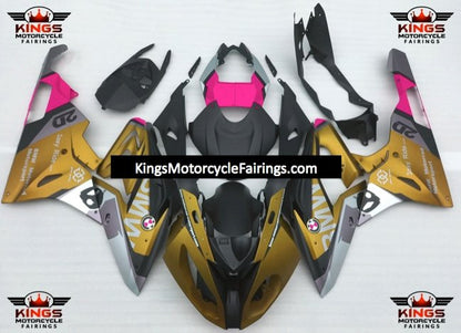 BMW S1000RR Fairings (2009-2014) Matte Gold, Matte Black, Matte Silver, Pink by KingsMotorcycleFairings.com