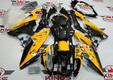 BMW S1000RR Fairings (2015-2016) Dark Yellow, Faux Carbon Fiber at KingsMotorcycle Fairings.com