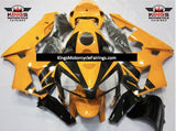 Light Orange and Black Fairing Kit for a 2005 and 2006 Honda CBR600RR motorcycle