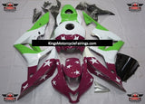 Burgundy Red, White, Green, Stars & Stripes Fairing Kit for a 2007 and 2008 Honda CBR600RR motorcycle
