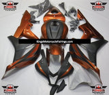 Orange Rust and Matte Black Fairing Kit for a 2007 and 2008 Honda CBR600RR motorcycle