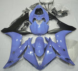 Blue Pastel and Matte Black Fairing Kit for a 2004, 2005 & 2006 Yamaha YZF-R1 motorcycle