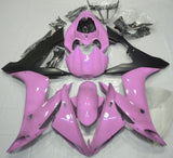Pink and Matte Black Fairing Kit for a 2004, 2005 & 2006 Yamaha YZF-R1 motorcycle