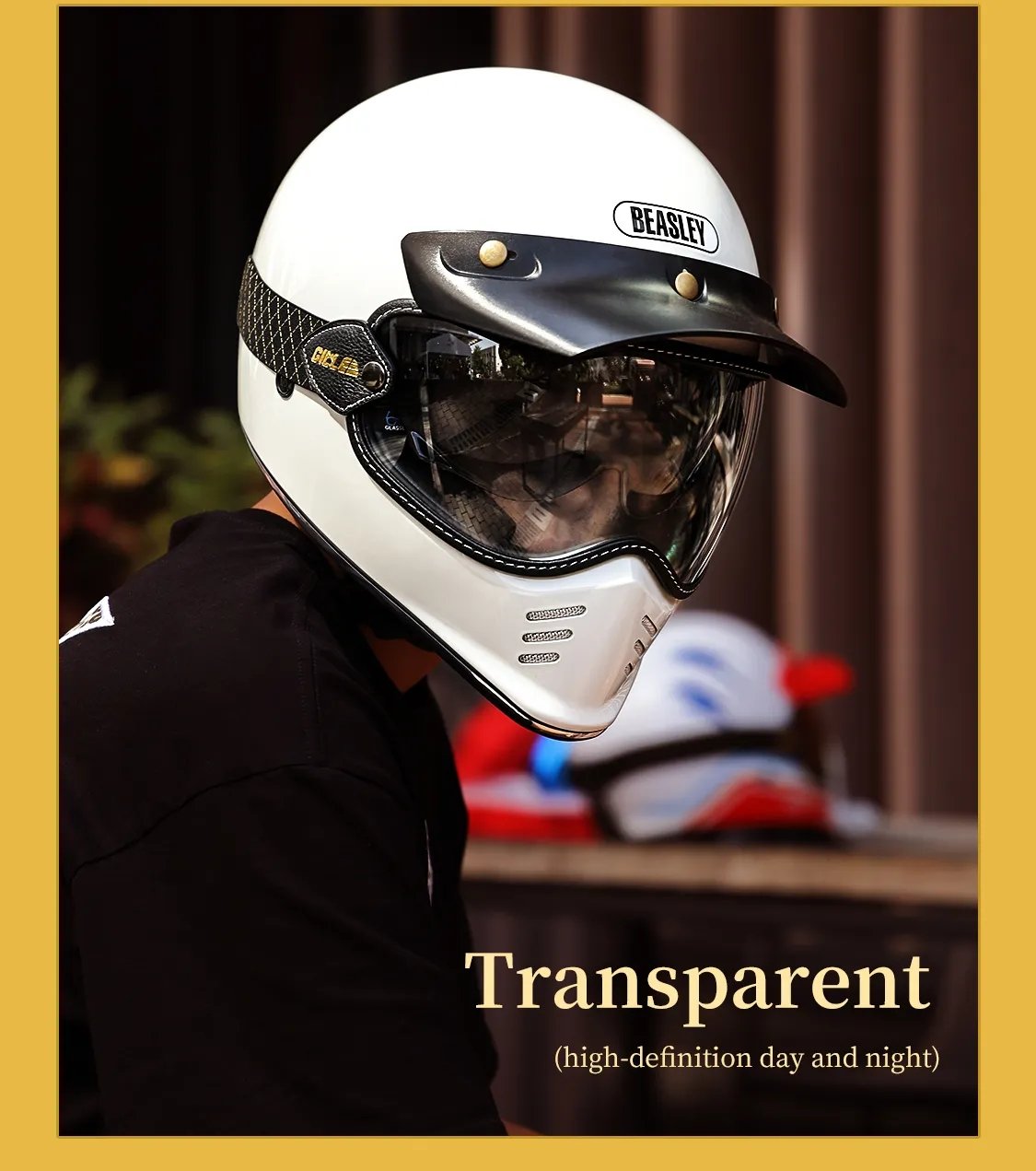 Beasley Motorcycle Helmet HD Bubble Goggles