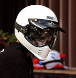 Beasley Motorcycle Helmet HD Bubble Goggles - Silver