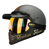Beasley Motorcycle Helmet HD Bubble Goggles with Red Gold Visor Lens is brought to you by KingsMotorcycleFairings.com
