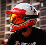 Beasley Motorcycle Helmet HD Bubble Goggles with Red Gold Visor Lens is brought to you by KingsMotorcycleFairings.com