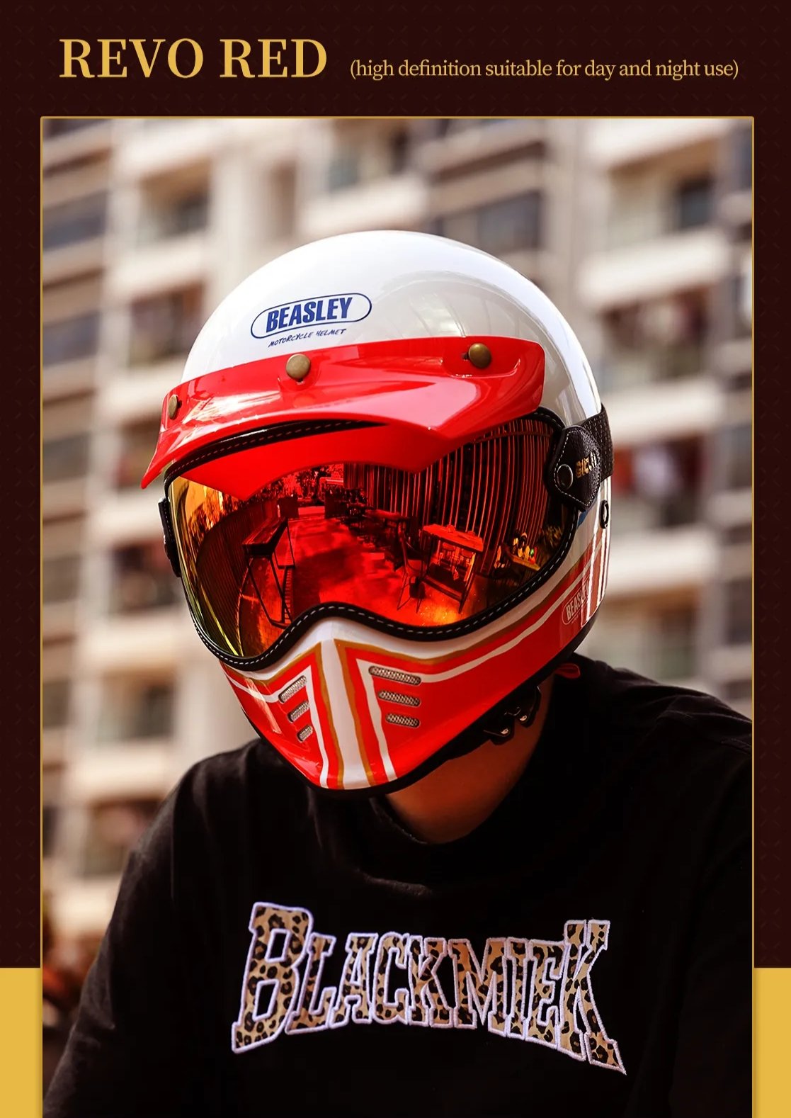 Motorcycle Helmet Beasley HD Bubble Goggles