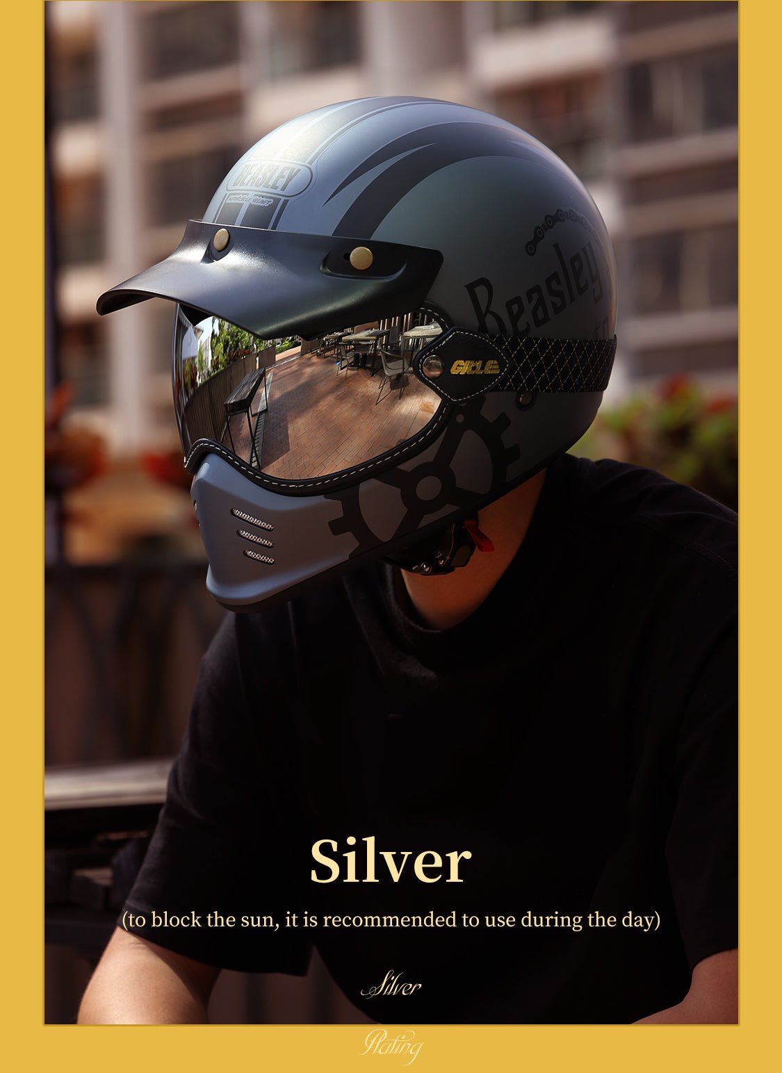 Beasley Motorcycle Helmet HD Bubble Goggles