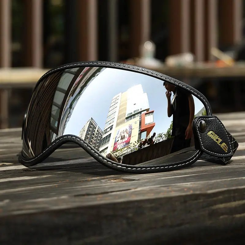 Beasley Motorcycle Helmet HD Bubble Goggles Silver