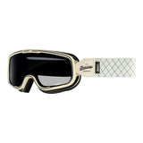 Beasley Motorcycle Helmet HD Goggles in White Cream is brought to you by KingsMotorcycleFairings.com