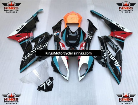 BMW S1000RR (2017-2018) Black, White, Blue, Red & Orange Fairings