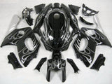 YAMAHA YZF600R (1998-2007) BLACK & SILVER FLAME FAIRINGS