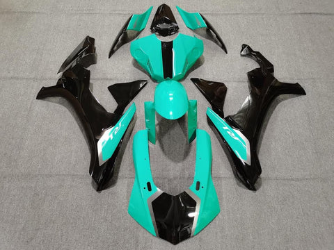 Yamaha YZF-R1 (2020-2023) Turquoise Blue, Black & Silver Fairings at KingsMotorcycleFairings.com