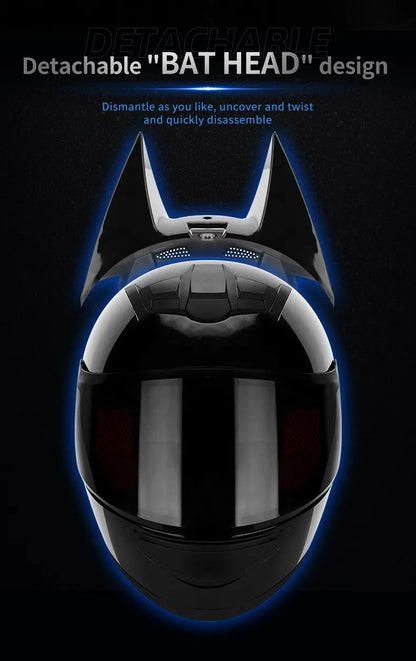 The Black Batman HNJ Full-Face Motorcycle Helmet is brought to you by KingsMotorcycleFairings.com