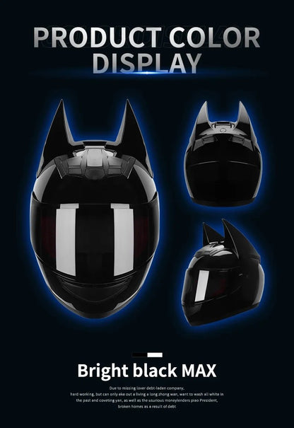 The Black Batman HNJ Full-Face Motorcycle Helmet is brought to you by KingsMotorcycleFairings.com