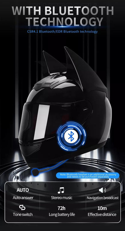 The Black Batman HNJ Full-Face Motorcycle Helmet at KingsMotorcycleFairings.com