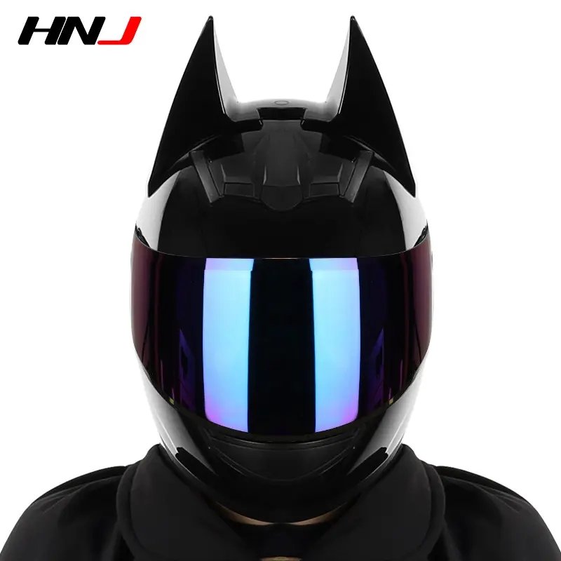batman motorcycle helmet ebay Black Batman HNJ Motorcycle Helmet with Black Visor