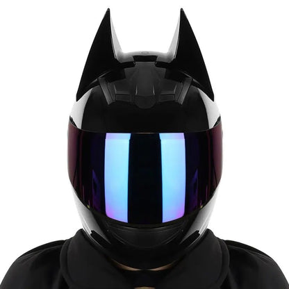 The Black Batman HNJ Full-Face Motorcycle Helmet is brought to you by KingsMotorcycleFairings.com