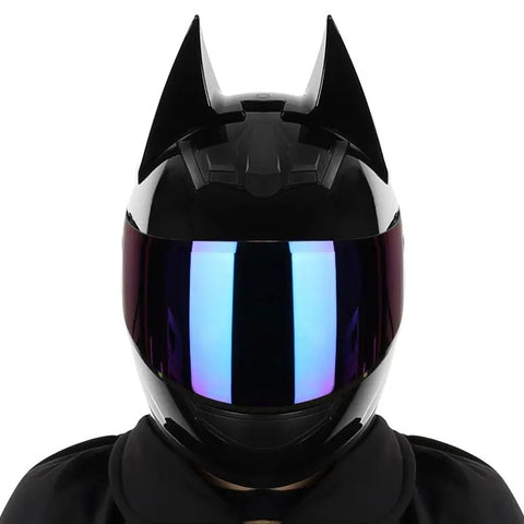 The Black Batman HNJ Full-Face Motorcycle Helmet is brought to you by KingsMotorcycleFairings.com