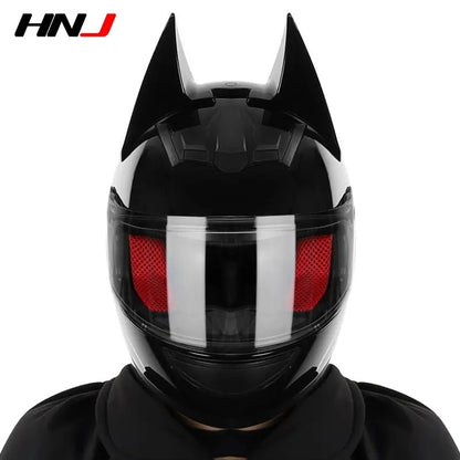 The Black Batman HNJ Full-Face Motorcycle Helmet is brought to you by KingsMotorcycleFairings.com