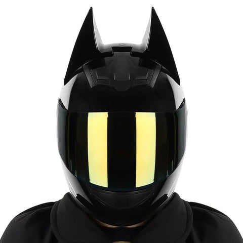 The Black Batman HNJ Full-Face Motorcycle Helmet is brought to you by KingsMotorcycleFairings.com