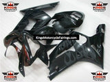 Black Flame Fairing Kit for a 2003 & 2004 Kawasaki ZX-6R 636 motorcycle