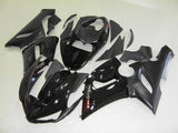 Black and Matte Black Fairing Kit for a 2005 & 2006 Kawasaki ZX-6R 636 motorcycle