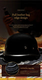 Black Half Face Soldier Motorcycle Helmet is brought to you by KingsMotorcycleFairings.com