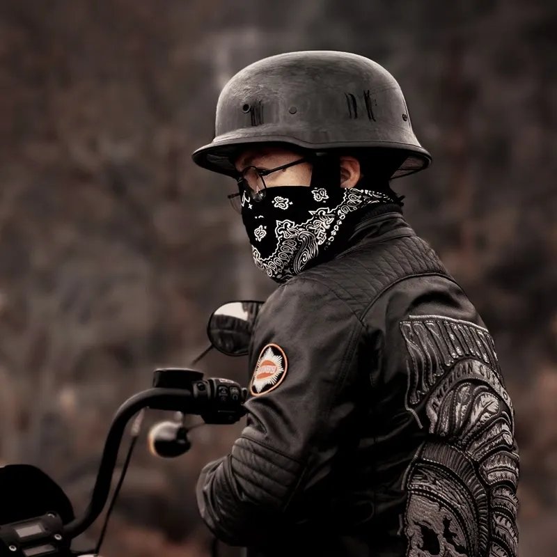 Black Half Face Soldier Motorcycle Helmet is brought to you by KingsMotorcycleFairings.com