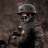Black Half Face Soldier Motorcycle Helmet is brought to you by KingsMotorcycleFairings.com