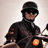Black Half Face Soldier Motorcycle Helmet is brought to you by KingsMotorcycleFairings.com