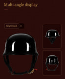 Black Half Face Soldier Motorcycle Helmet is brought to you by KingsMotorcycleFairings.com
