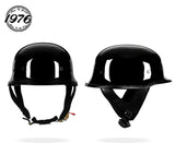 Black Half Face Soldier Motorcycle Helmet is brought to you by KingsMotorcycleFairings.com
