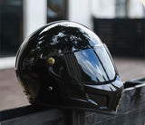 Black Iron King Motorcycle Helmet at KingsMotorcycleFairings.com