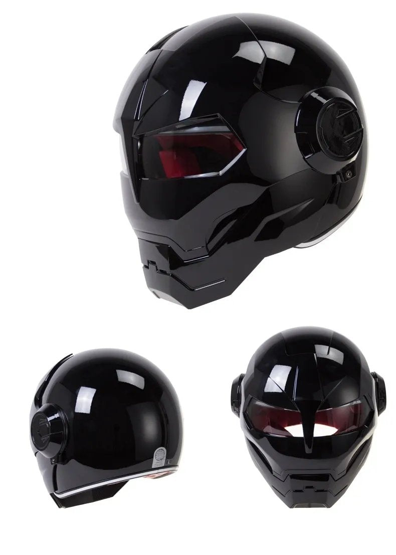 cheap iron man motorcycle helmet Modular Flip Up Motorcycle Helmet | Black Iron Man