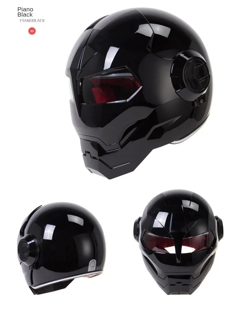 iron man helmet for motorcycle for sale Matte Black Iron Man Motorcycle Helmet