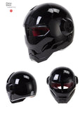 Black Iron Man Full Face Modular Motorcycle Helmet is brought to you by KingsMotorcycleFairings.com